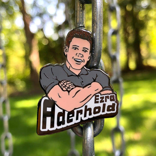 Ezra Aderhold Pin - Metal Backer Disc Golf Pins