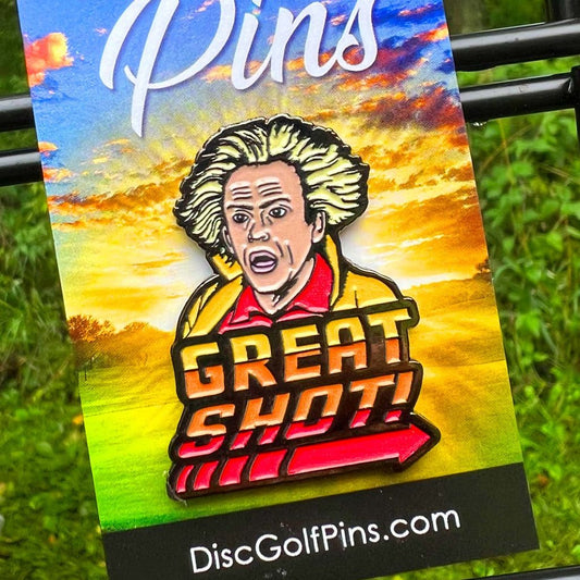 Great Shot! Pin - Metal Butterfly Disc Golf Pins