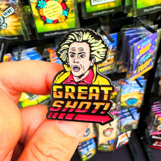 Great Shot! Pin - Metal Butterfly Disc Golf Pins