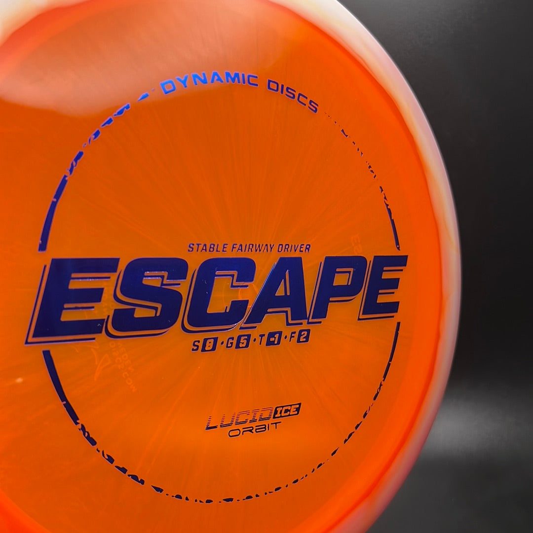 Lucid-Ice Orbit Escape Dynamic Discs