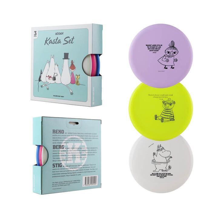 Kasta Set Moomin - 3 Disc Berg, Stig, Reko Starter Set Kastaplast