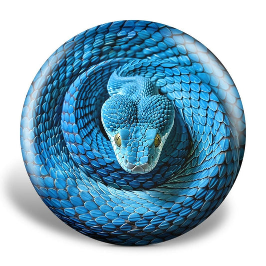 Custom Blue Snake Illusion Disc DiscGolfSwag
