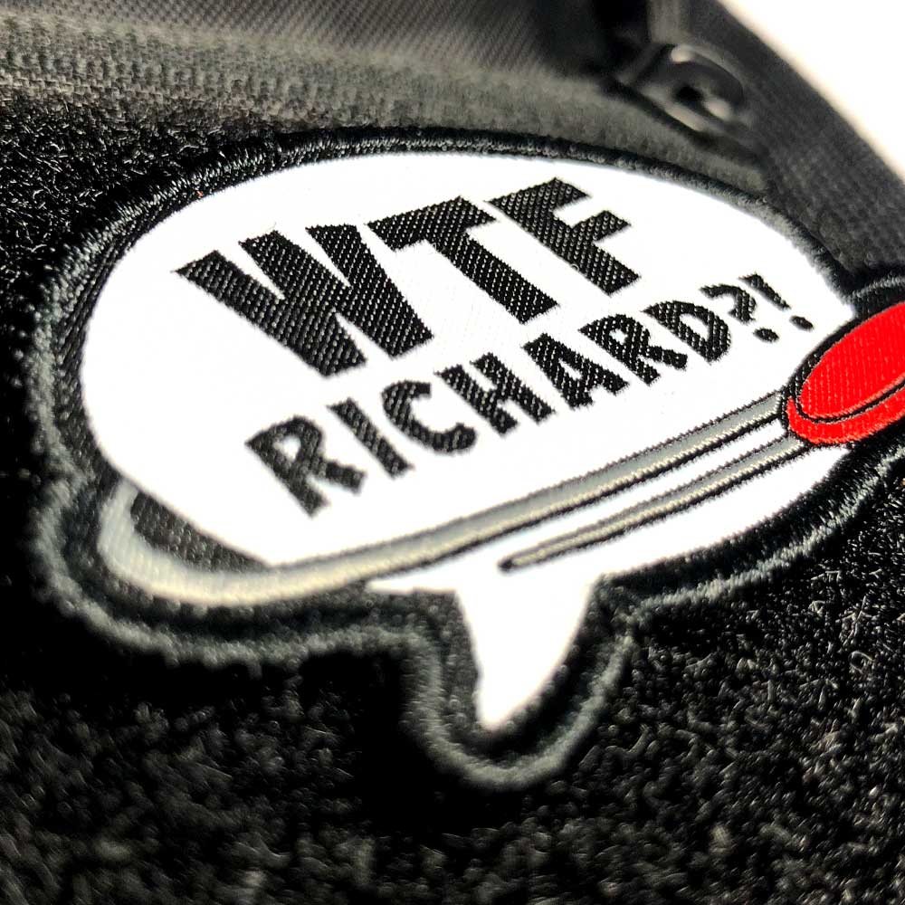 WTF Richard?! Disc Golf Patch - Hook And Loop Disc Golf Pins