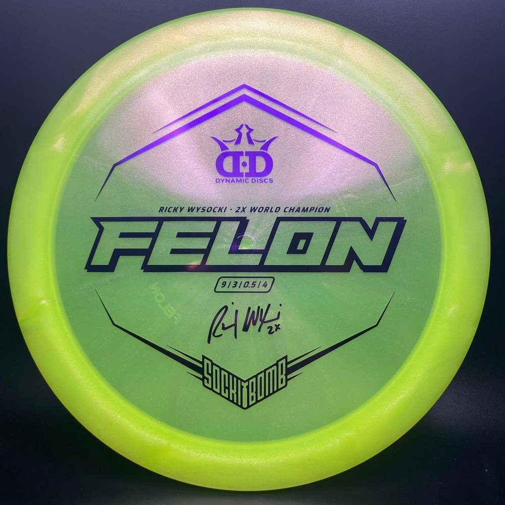 Lucid-Ice Glimmer Felon - Ricky Wysocki Sockibomb Dynamic Discs