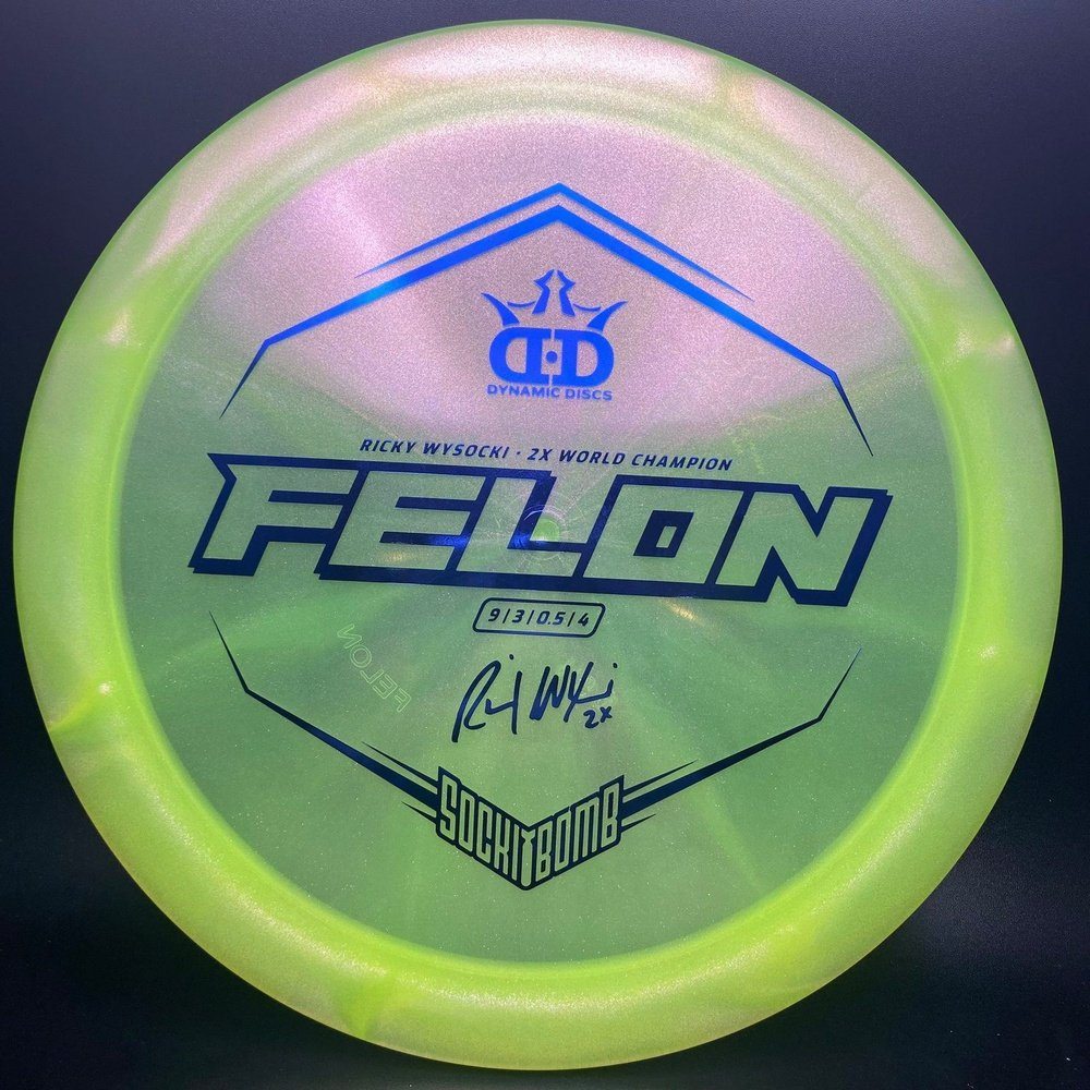 Lucid-Ice Glimmer Felon - Ricky Wysocki Sockibomb Dynamic Discs