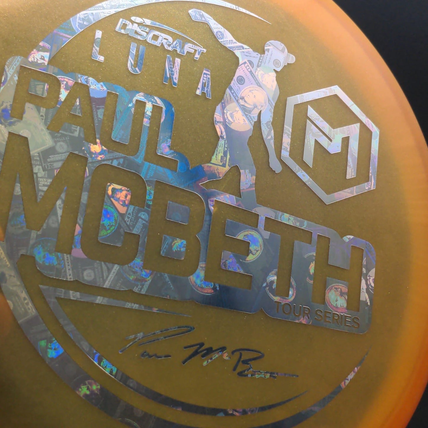 Metallic Z Luna - 2021 Paul McBeth TS - Pearly Orange / MONEY! Discraft