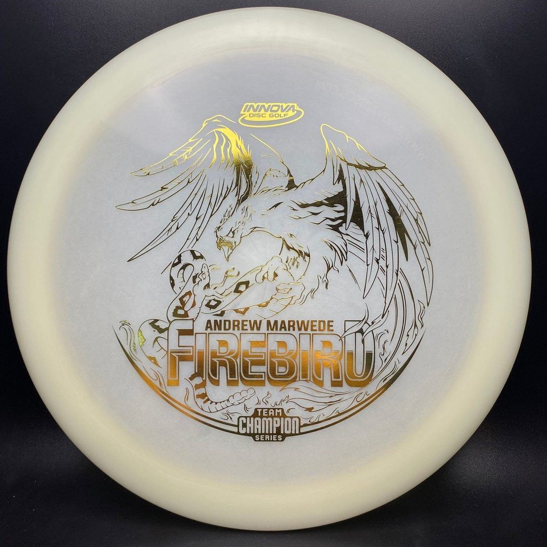 Innova Disc Golf Tour Series Andrew Marwede offers Champion Glow Firebird