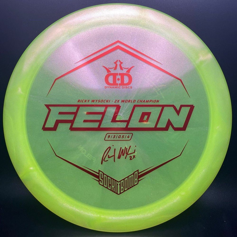 Lucid-Ice Glimmer Felon - Ricky Wysocki Sockibomb Dynamic Discs