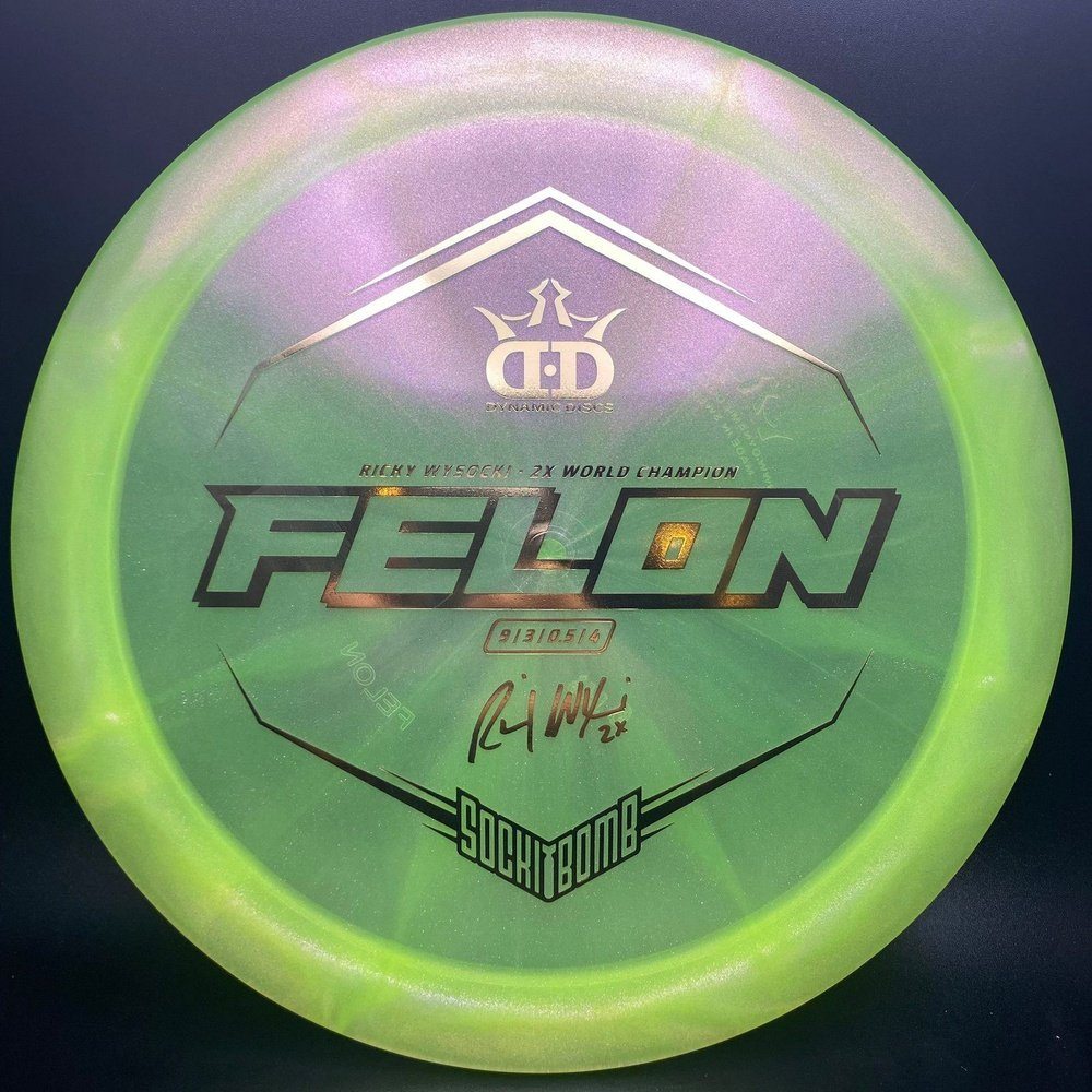 Lucid-Ice Glimmer Felon - Ricky Wysocki Sockibomb Dynamic Discs