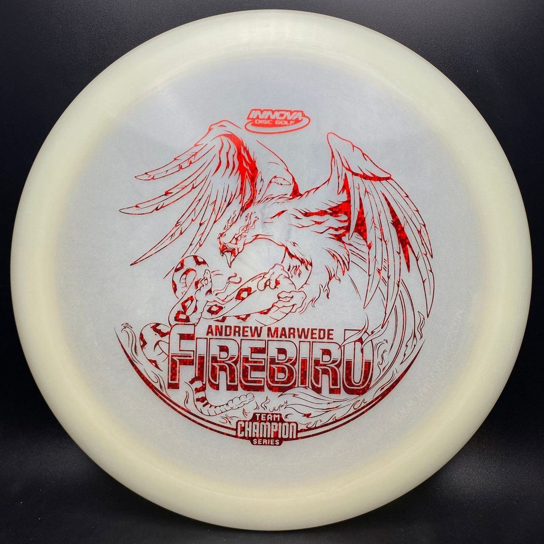 Innova Disc Golf Tour Series Andrew Marwede offers Champion Glow Firebird