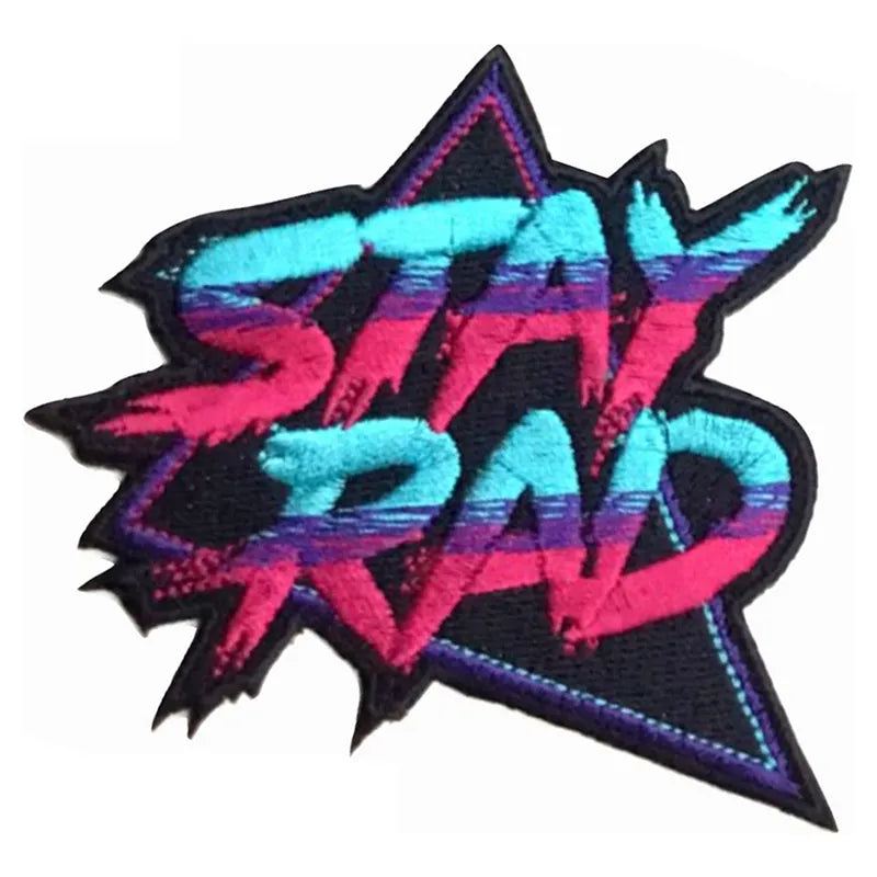 STAY Rad Patch Iron On Embroidered Patch Rare Air Discs