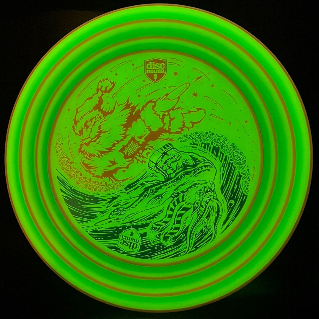 Glow C-Line MD4 - Santa v Krampus Stamp - The Homies Creations Dyed Discmania