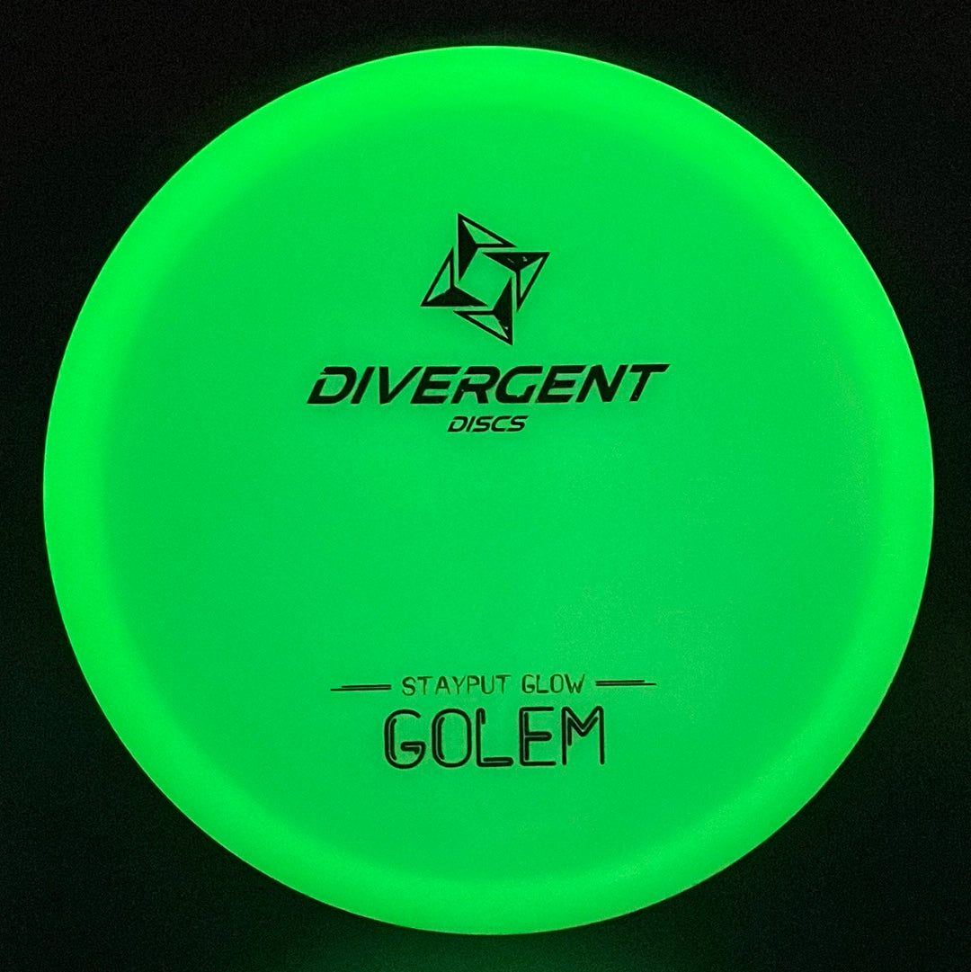StayPut Glow Golem - First Glow Rubber Disc Divergent